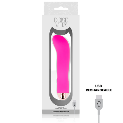 DOLCE VITA - VIBRADOR RECARGABLE TWO ROSA 7 VELOCIDADES