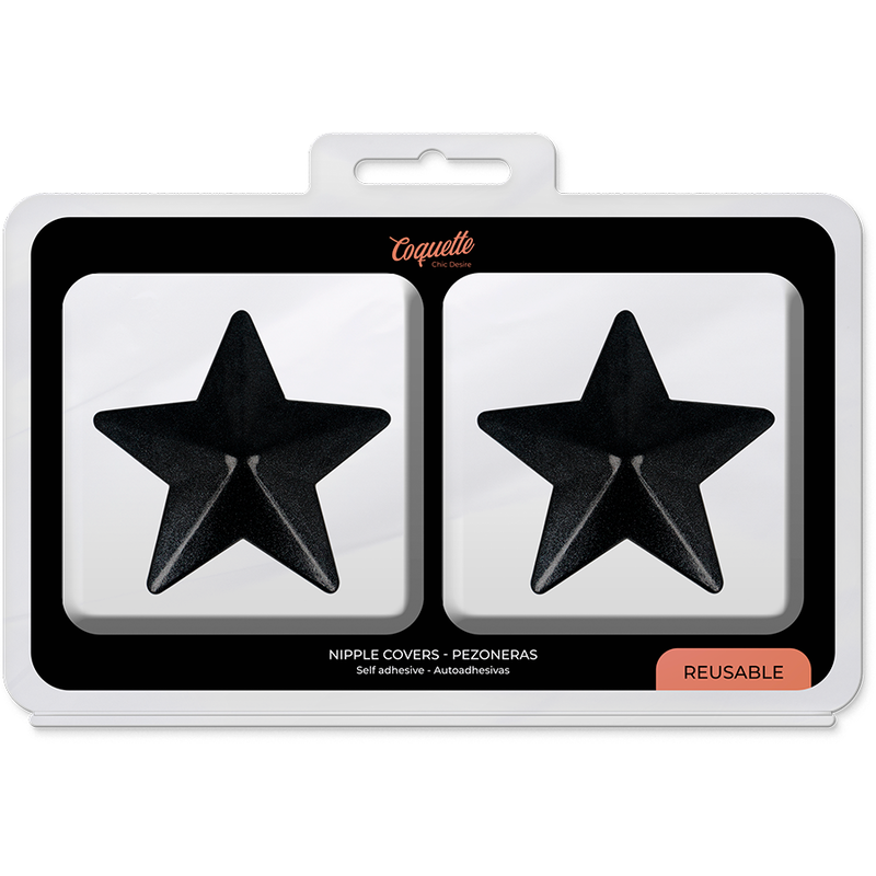 COQUETTE CHIC DESIRE - CUBRE PEZONES ESTRELLAS NEGRAS