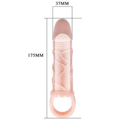 BAILE - FUNDA EXTENSORA PENE CON STRAP PARA TESTICULOS 13.5 CM