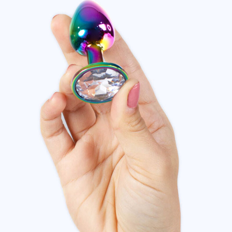 SECRETPLAY - METAL BUTT PLUG MULTICOLOR TALLA S 7 CM