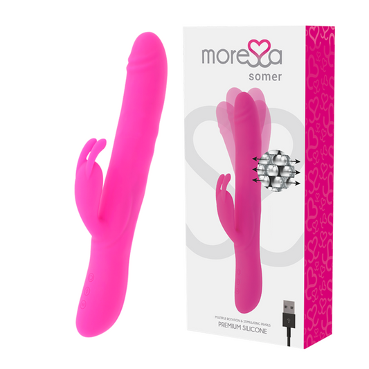 MORESSA - SOMER ROTADOR PERLADO Y POTENTE VIBRACION  PREMIUM SILICONE