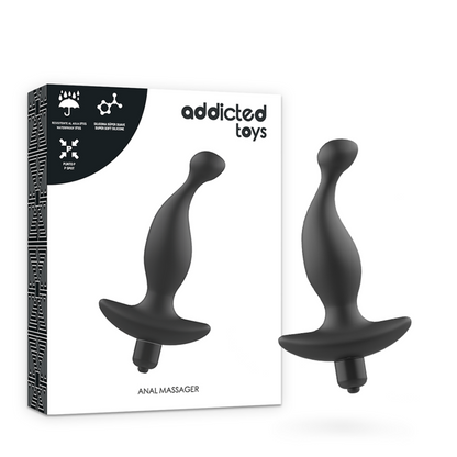 ADDICTED TOYS - MASAJEADOR ANAL CON VIBRACIÓN NEGRO MODELO 1