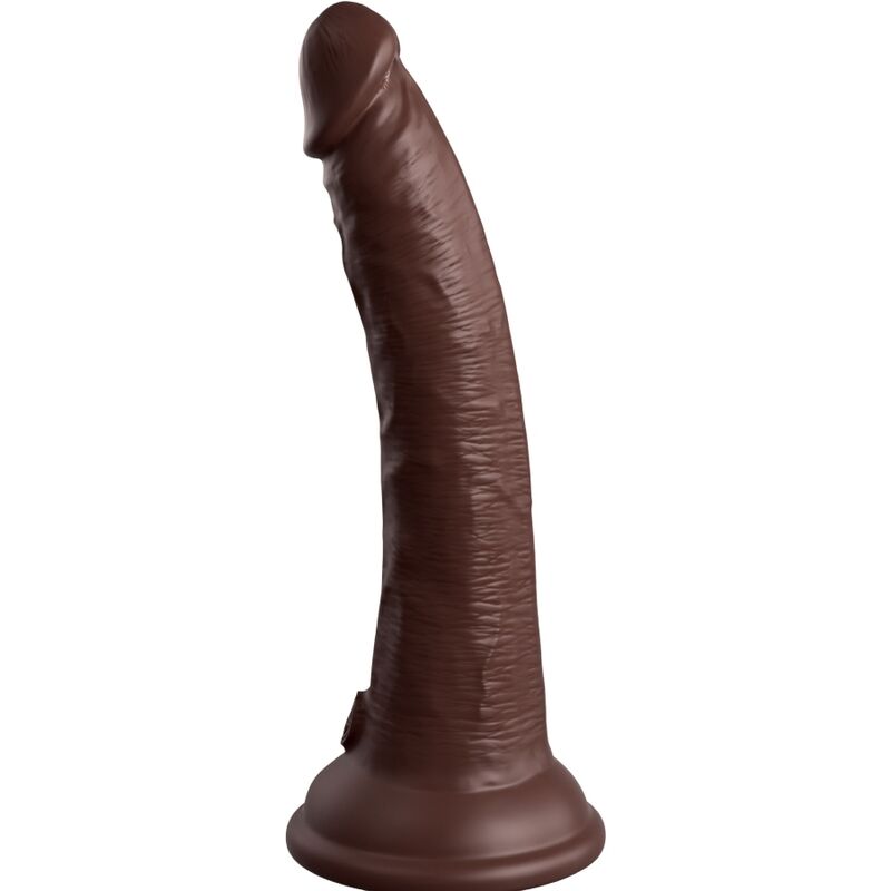 KING COCK - ELITE DILDO REALISTICO SILICONA 17.8 CM MARRON