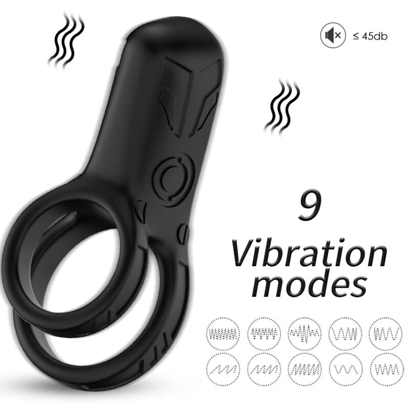 ARMONY - DOBLE ANILLO VIBRADOR NEGRO