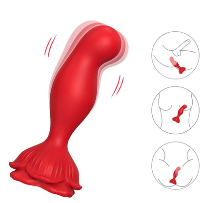 ARMONY - ROSA VIBRADOR & PLUG ANAL CONTROL REMOTO ROJO