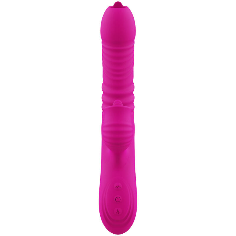 ARMONY - FANNY VIBRADOR MULTIFUNCION DOBLE LENGUA EFECTO CALOR FUCSIA