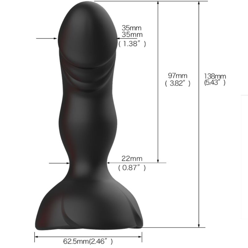 ARMONY - EXTREME A BLOOM ROSA VIBRADOR & PLUG ANAL CONTROL REMOTO NEGRO