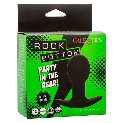 CALEXOTICS - ROCK BOTTOM PLUG ANAL 10 VIBRACIONES SILICONA NEGRO