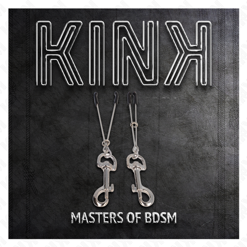 KINK - PINZAS PARA PEZONES FINA CON GANCHO PLATEADO 7 CM