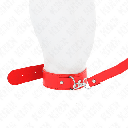 KINK - COLLAR CON CORREA 116 CM FINO ROJO AJUSTABLE 32-50 CM X 8 CM