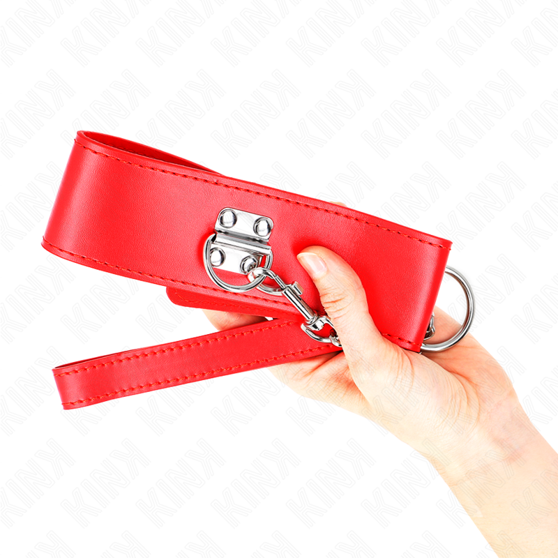 KINK - COLLAR CON CORREA 65 CM ANCHO ROJO AJUSTABLE 33.5-41 CM X 5 CM