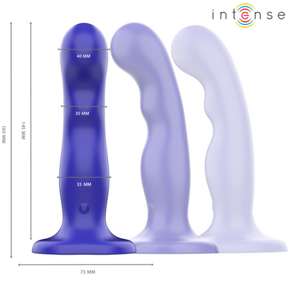 INTENSE - SHORTY VIBRADOR CON VENTOSA AZUL CONTROL REMOTO