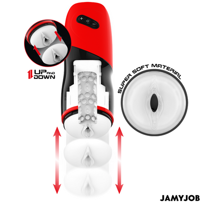 JAMYJOB - XPEED MASTURBADOR VAGINA AUTOMÁTICO 5 MODOS DE EMPUJE Y EFECTO SONIDO