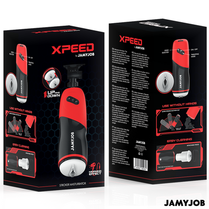 JAMYJOB - XPEED MASTURBADOR VAGINA AUTOMÁTICO 5 MODOS DE EMPUJE Y EFECTO SONIDO