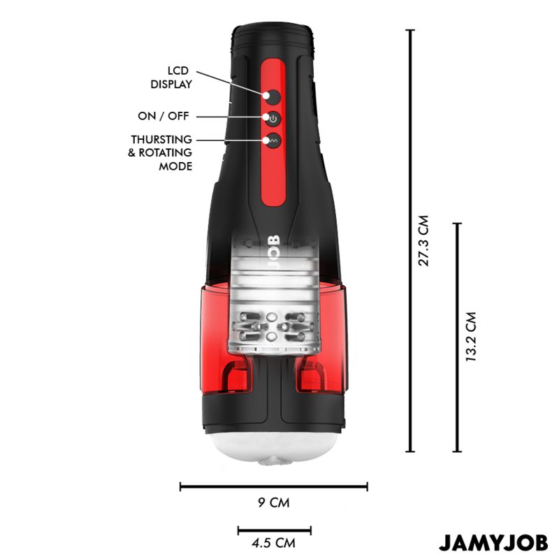 JAMYJOB - CYCLONE MASTURBADOR VAGINA AUTOMÁTICO 10 MODOS ROTACIÓN Y EMPUJE