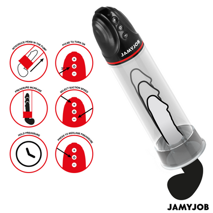 JAMYJOB - XPAND BOMBA AUTOMÁTICA 3 NIVELES DE SUCCIÓN GRIS