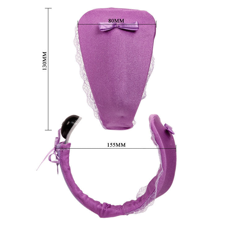 BAILE - TANGA CON VIBRADOR CON CONTROL REMOTO LILA