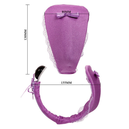 BAILE - TANGA CON VIBRADOR CON CONTROL REMOTO LILA