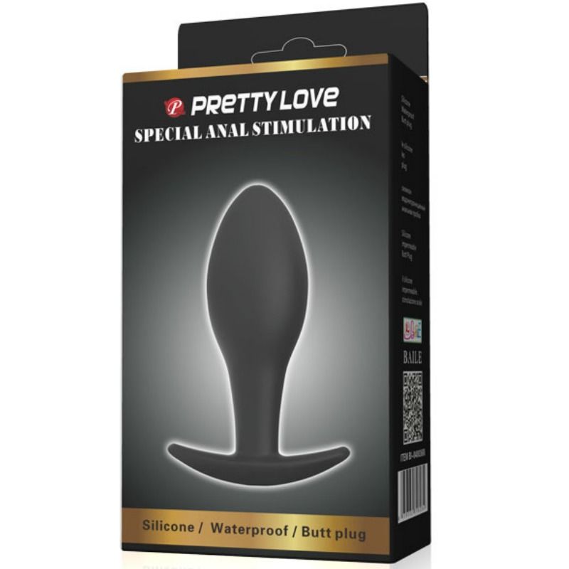 PRETTY LOVE - PLUG ANAL SILICONA ANCLA 8.5 CM NEGRO