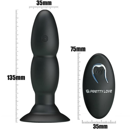 PRETTY LOVE - PLUG VIBRADOR Y ROTACIÓN POR CONTROL REMOTO