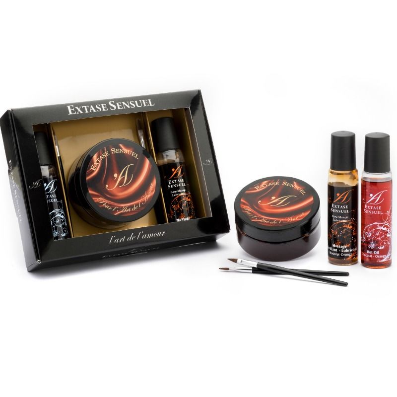 EXTASE SENSUAL - KIT COFRE CHOCOLATE AFRODISIACO