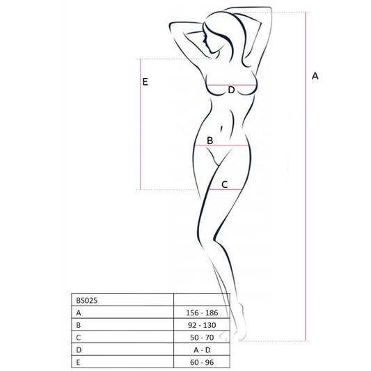 PASSION - WOMAN BS025 BODYSTOCKING ESTILO VESTIDO BLANCO TALLA UNICA