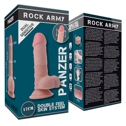 ROCKARMY - DUAL DENSITY PANZER DILDO REALISTA 17 CM -O- 4.46 CM